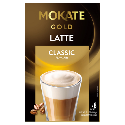 Mokate Gold Latte Classic Flavour Instant Coffee Drink 8 x 12.5g