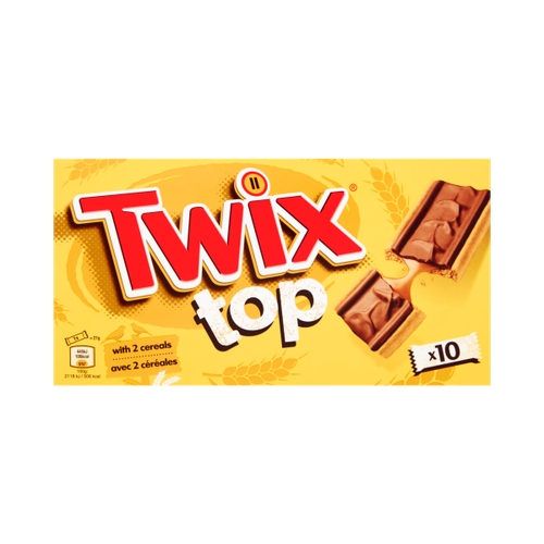 Twix Top Chocolate Biscuit Bars Multipack 10 x 21g