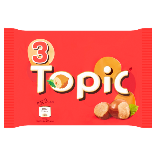 Topic Chocolate Bars Multipack 3 x 47g