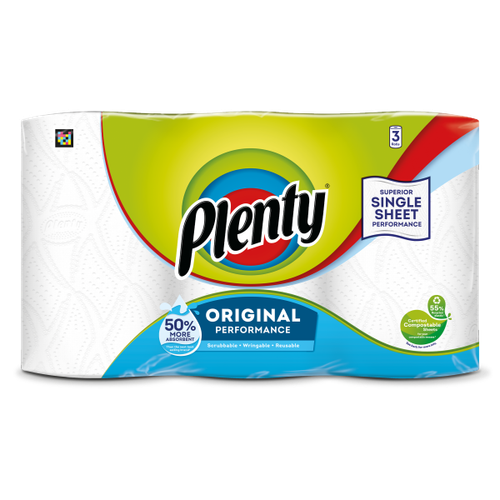 Plenty White Kitchen Roll 300 Sheets