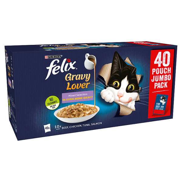 FELIX AS GOOD AS IT LOOKS GRAVY LOVER Mixed Selection Wet Cat Food 12 x 100g We Get Any Stock