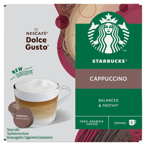 Starbucks Cappuccino by Nescafe Dolce Gusto Coffee Pods x 12