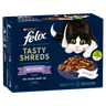 Felix Tasty Shreds Mixed Selection in Gravy Wet Cat Food 12 x 80g