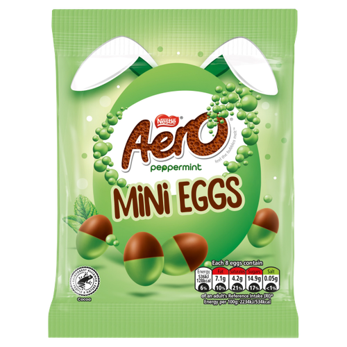 Aero Peppermint & Milk Chocolate Mini Eggs Sharing Bag 70g We Get Any