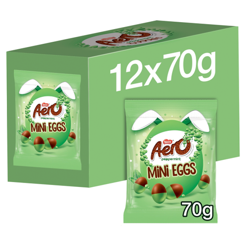 Aero Peppermint & Milk Chocolate Mini Eggs Sharing Bag 70g