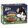 FELIX NATURALLY DELICIOUS Poultry Selection in jelly Wet Cat Food 12 x 80g