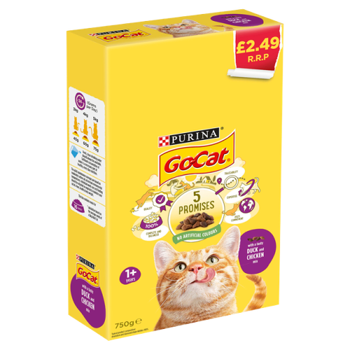 Go-Cat With a Tasty Duck and Chicken Mix 1+ Years 750g