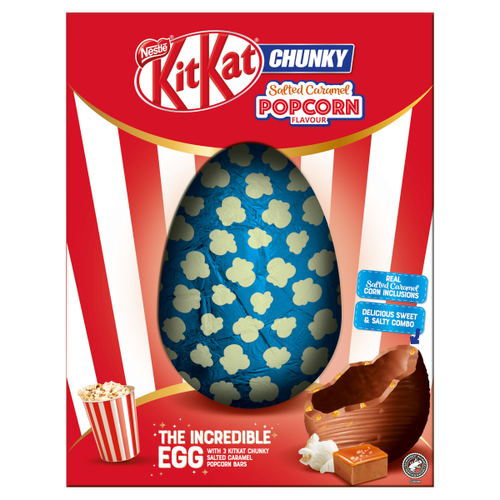 Kit Kat Chunky Salted Caramel Popcorn Incredible Chocolate Easter Egg 516g