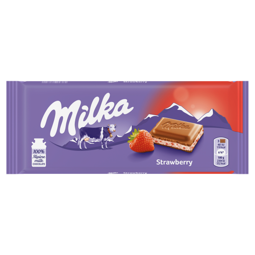 Milka Strawberry Yoghurt Chocolate Bar 100g