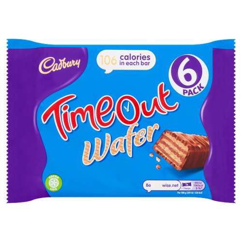 Cadbury Timeout Wafer Bar 6 Pack 121.2g
