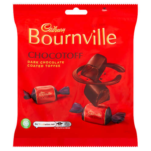 Cadbury Bournville Chocotoff Dark Chocolate Coated Toffee Bag 250g
