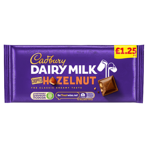 Cadbury Dairy Milk Chopped Nut PM£1.25 95g