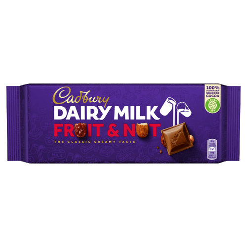 Cadbury Dairy Milk Fruit & Nut Chocolate Bar 180g