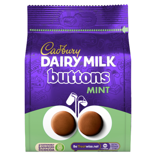 Cadbury Dairy Milk Buttons Mint Chocolate Bag 110g