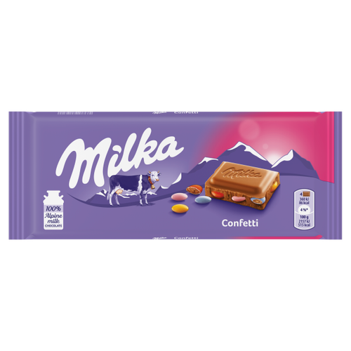 Milka Confetti Chocolate Bar 100g