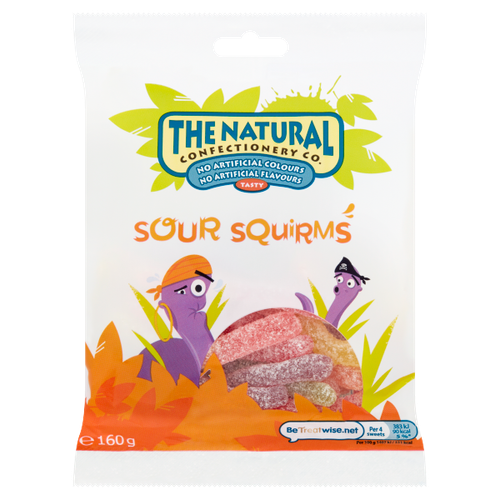 The Natural Confectionery Co. Sour Squirms Sweets Bag 160g