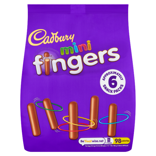 Cadbury Mini Fingers Biscuits Bag 115.8g (6x19.3g)