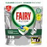 Fairy Platinum All In One Dishwasher Tablets Lemon, 21 Tablets