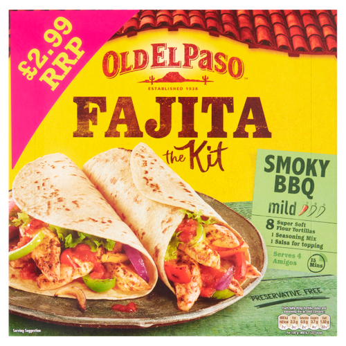 Old El Paso Smoky BBQ Fajita Kit 500g