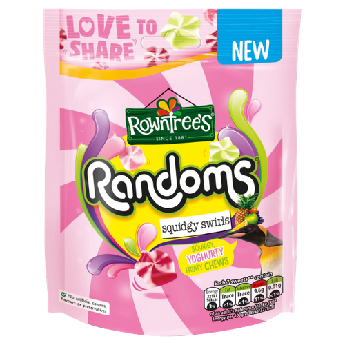 Rowntrees Randoms Squidgy Swirls Sweets Sharing Bag 130g We Get Any Stock 1840