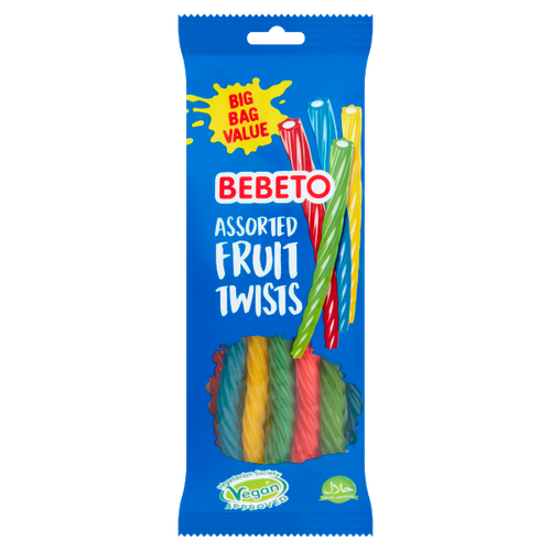 Bebeto Assorted Fruit Twists 200g