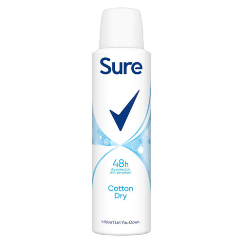 Sure Cotton Dry Anti-perspirant Deodorant Aerosol 150ml