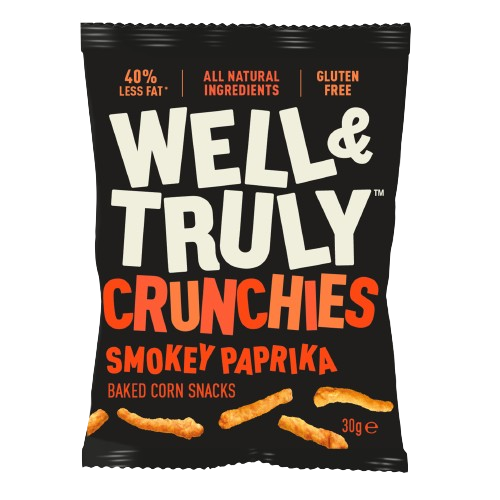 Well & Truly Crunchies Smokey Paprika Baked Corn Snacks 30g