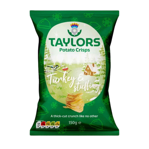 Taylors Festive Turkey & Stuffing Flavour Potato Crisps 150g