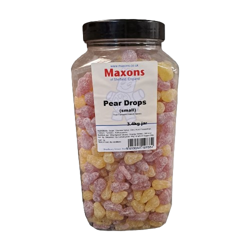 Maxons Pear Drops Small Jar 3.4kg