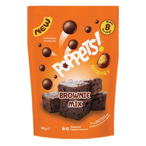 Poppets Brownie Mix Orange 180g