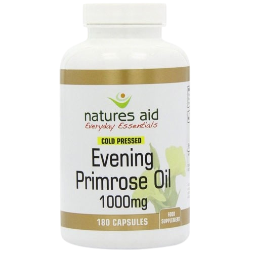 Natures Aid Evening Primrose Oil 1000mg Cold Pressed 180 Softgels