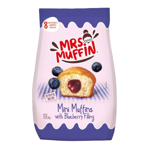 Mrs Muffin 8 Blueberry Mini Muffins 200g