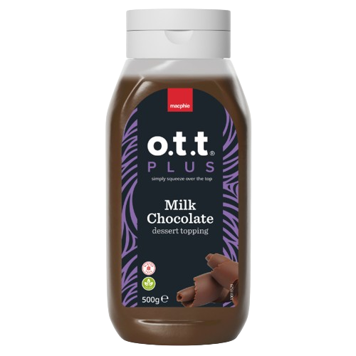 Macphie Ott+ Milk Chocolate Dessert Topping 500g