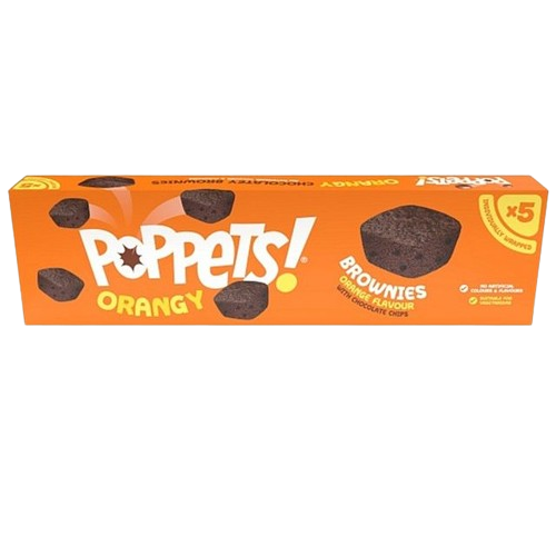 Poppets Brownies Orange 5 Pack 125g