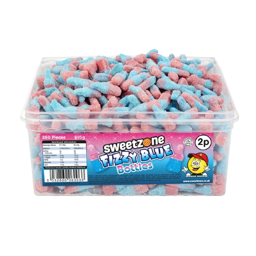 Sweetzone Fizzy Blue Bottles Tub 805g