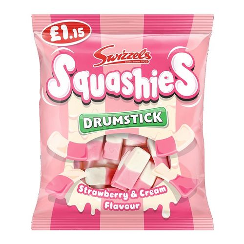 Swizzels Squashies Drumstick Strawberry & Cream Flavour PM£1.15 120g