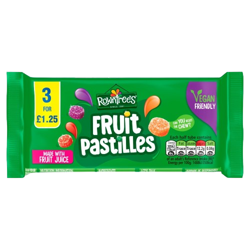 Rowntree's Fruit Pastilles Sweets 3 Pack Multipack Pm £1.25 123g