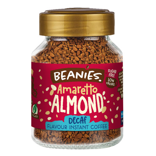 Beanies Amaretto Almond Flavour Decaf Instant Coffee 50g