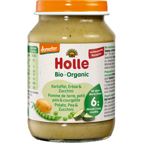 Holle Organic Jar Potato, Pea & Zucchini 190g