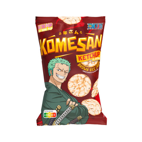 Ultra Pop One Piece Zoro Komesan Ketchup Flavor Brown Rice Chips 60g