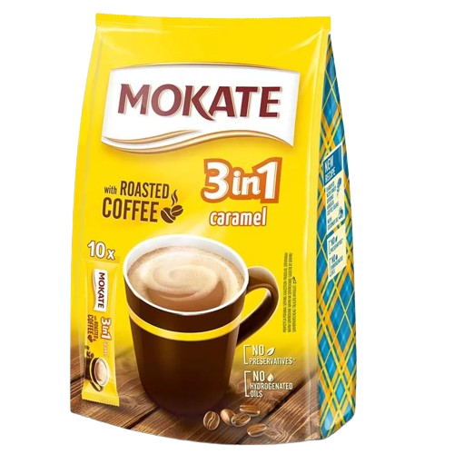 Mokate 3in1 Caramel Coffee Sachet 10x17g