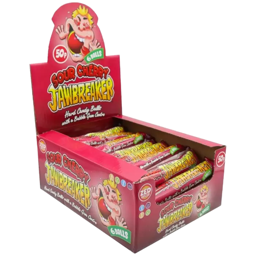 Zed Candy Sour Cherry Jawbreaker 6 Ball Pack 49.5g