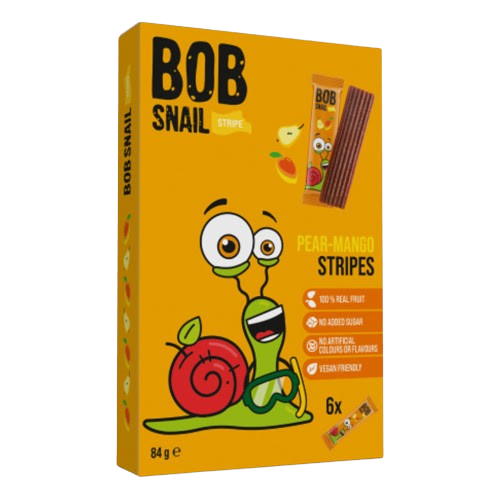 Bob Snail Fruit Stripes Pear-Mango 6x14g