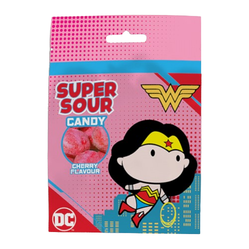 DC Wonder Woman Super Sour Cherry Flavour Candy 130g