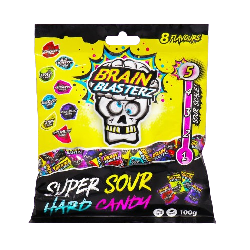 Brain Blasterz Super Sour Hard Candy Bag 100g