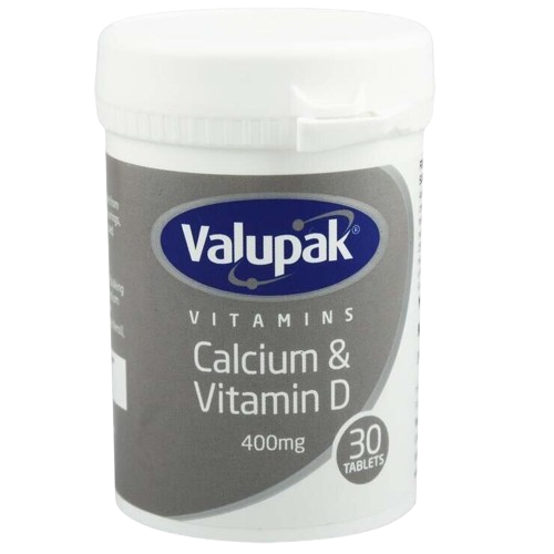 Valupak Calcium & Vitamin D 400mg 30 Tablet