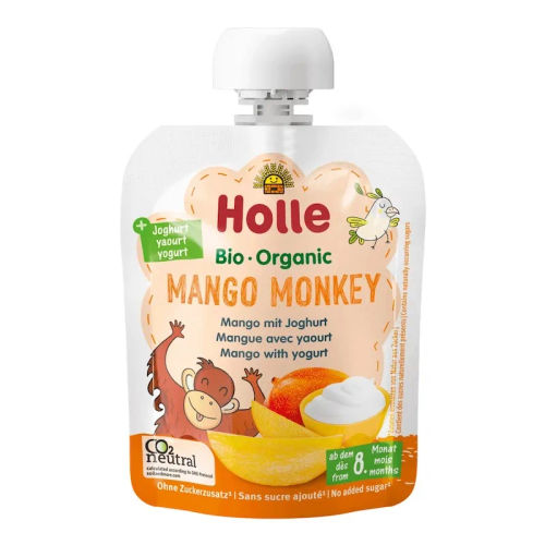 Holle Organic Pouch Mango Monkey Pouch Mango With Yogurt 85g