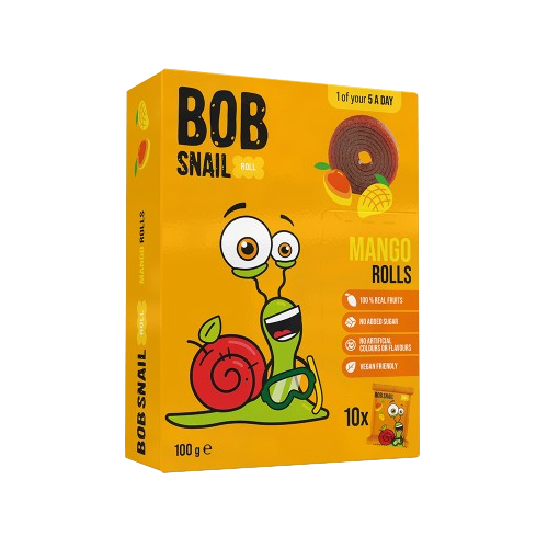 Bob Snail Fruit Rolls Mango 10 Rolls 100g