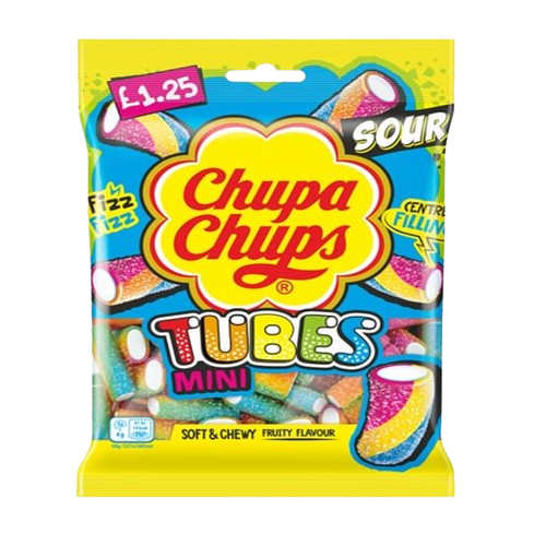 Chupa Chups Mini Sour Tubes PM £1.25 120g