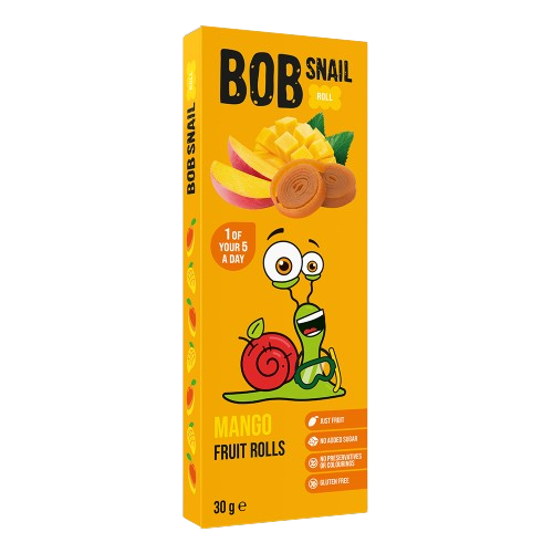 Bob Snail Fruit Rolls Mango 3 Rolls 30g